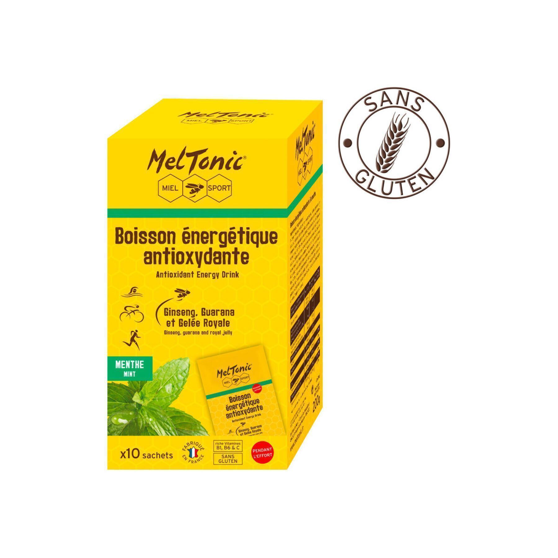 10 pakjes antioxidant energiedrank Meltonic - Menthe