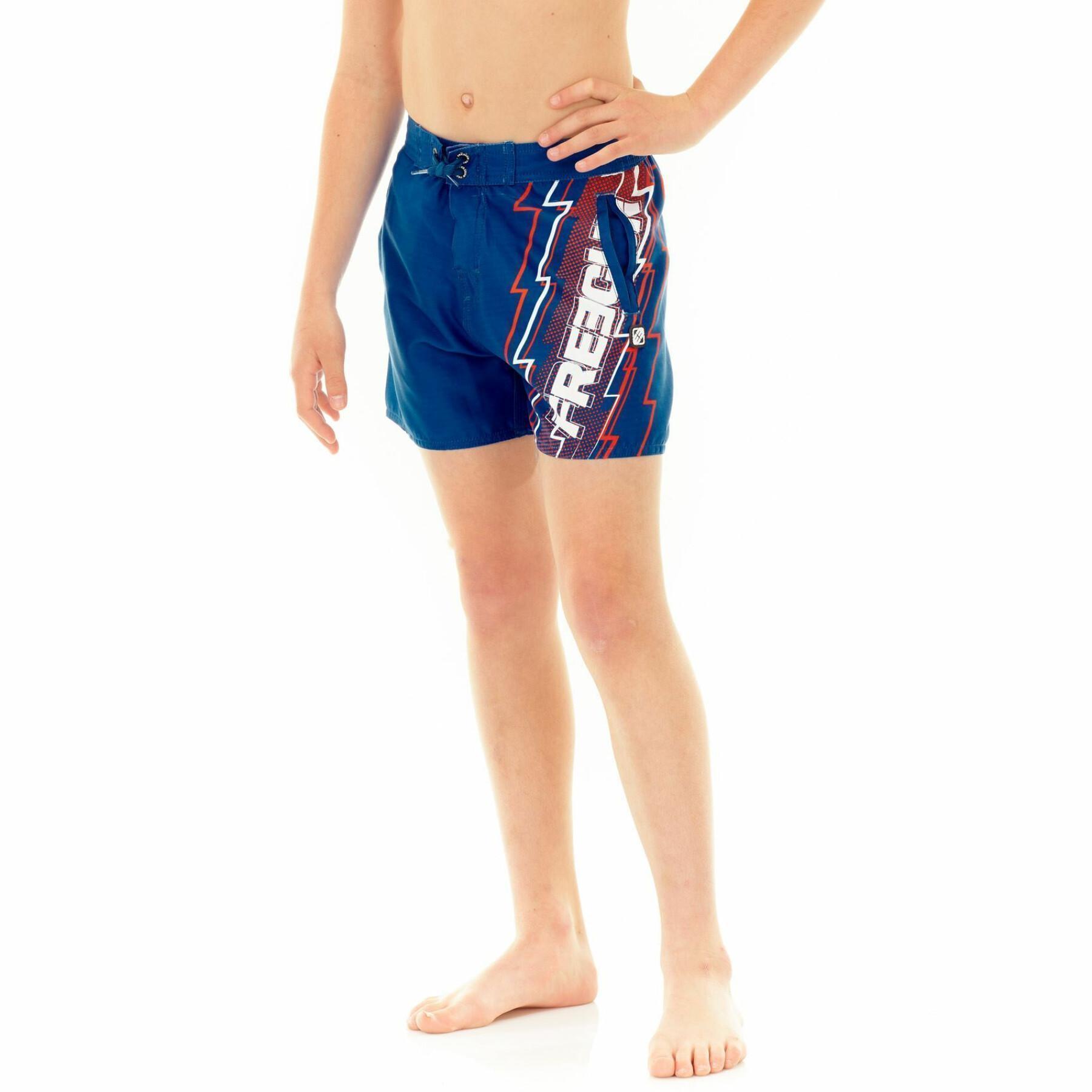 Korte zwemshorts met een halflange tailleband voor kinderen Freegun Eclair