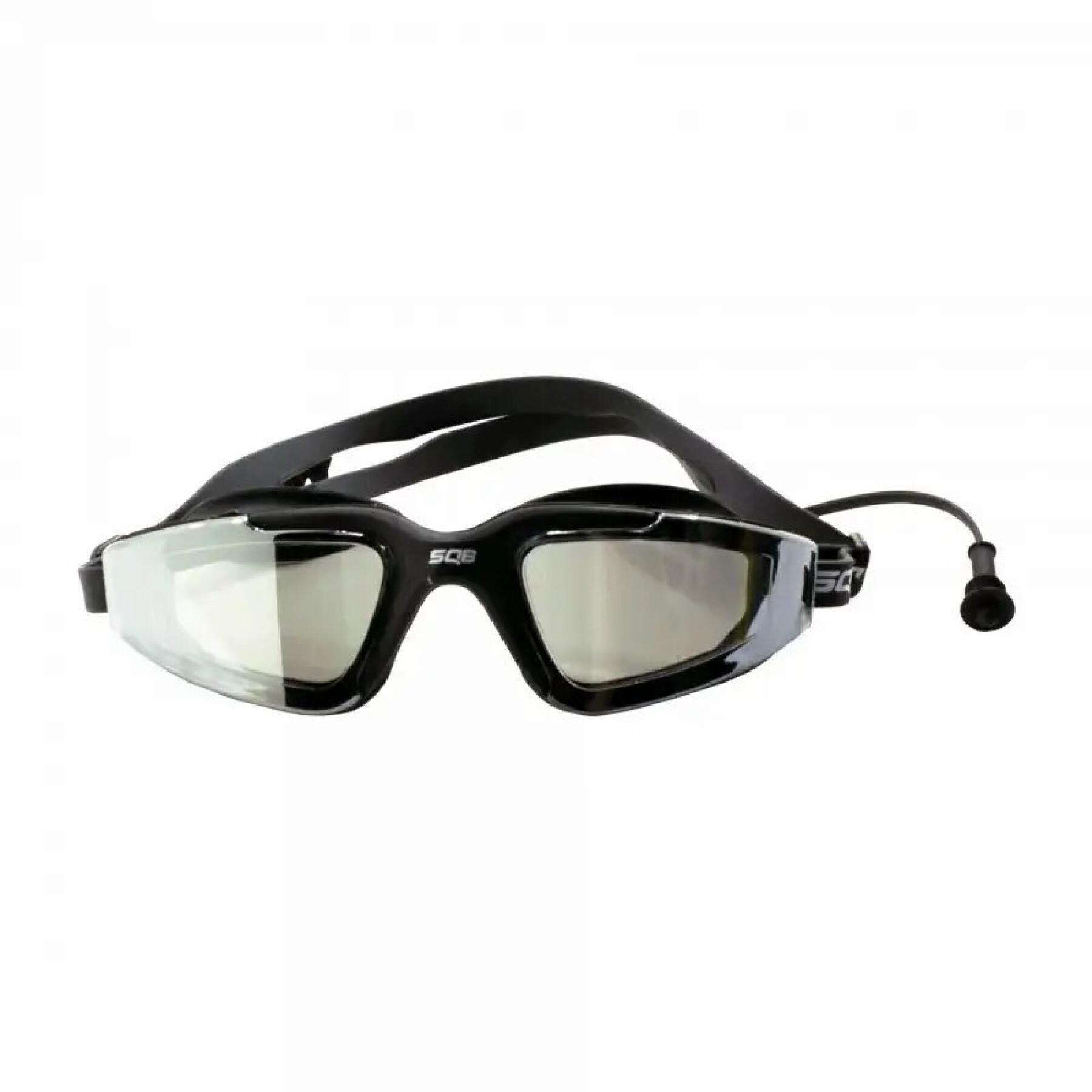 Zwembril met spiegelende lens en oordopjes Squba Enki