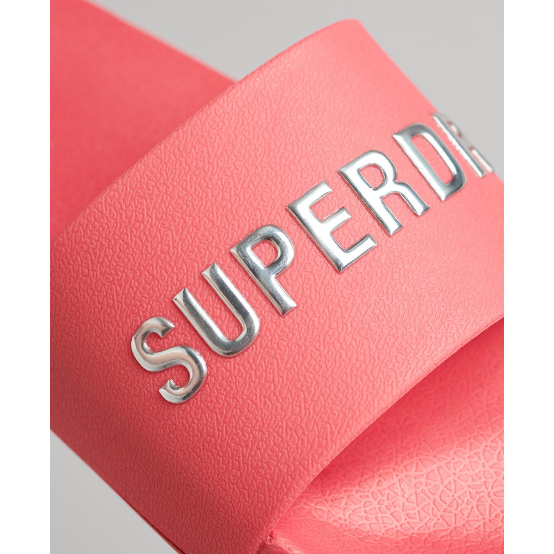 Damespantoffels met logo Superdry Code