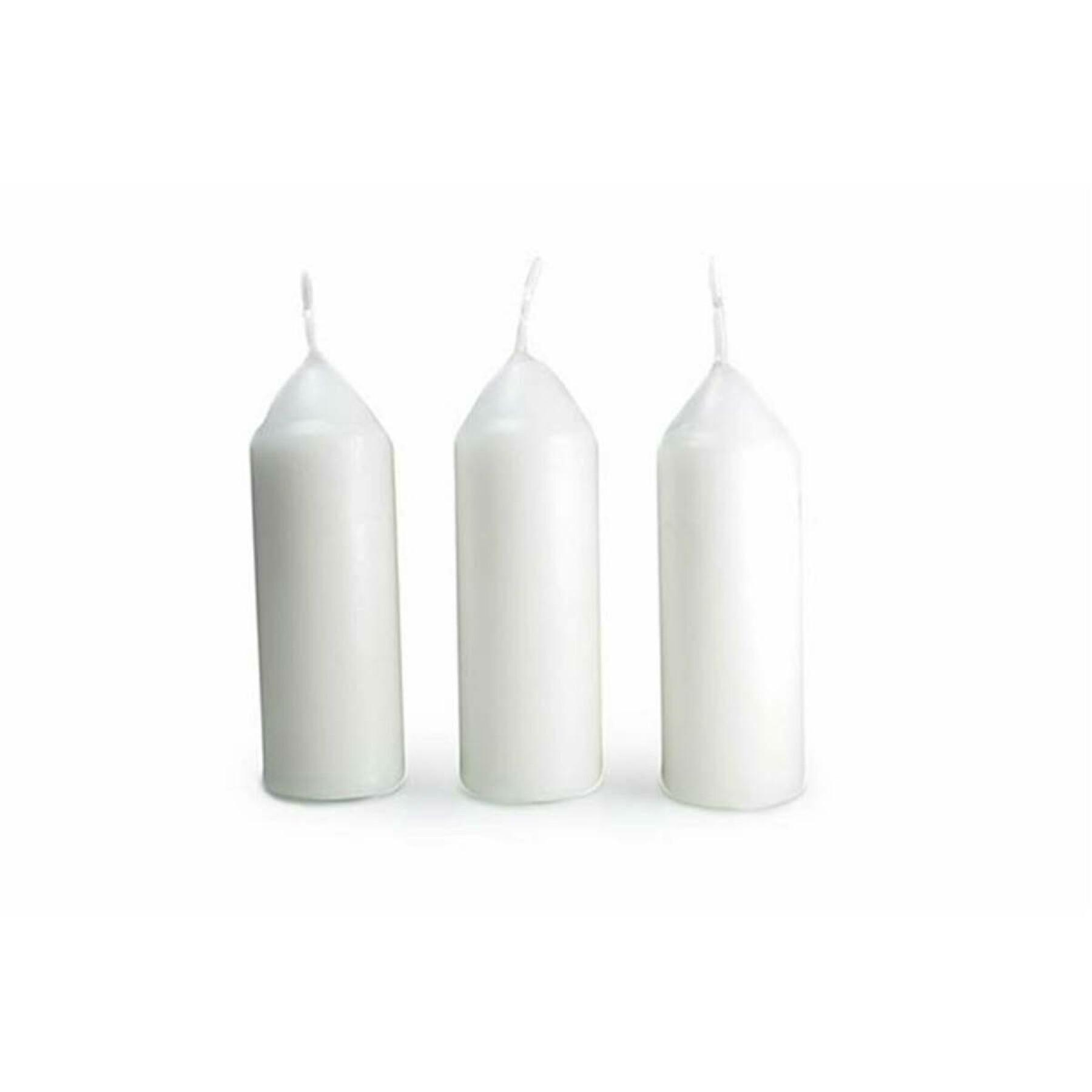 3 witte paraffine kaarsen voor originele lantaarn 9 uur elk Uco