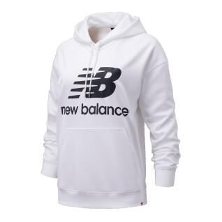 Dames sweatshirt met capuchon New Balance essentials stacked logo oversized